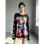 Milyfashion Loose Slimmer Look Gạc Đế Chống Nắng Dài Tay KT Cat In Hình T Co Giãn Nữ W8JJ