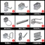 Bảng Lỗ Lỗ Vuông Móc Phần Cứng Dụng Cụ Tủ Kim Loại Móc Dụng Cụ Treo Tấm Dụng Cụ Hiển Thị Chân Đế Phụ Kiện Móc 8GL9