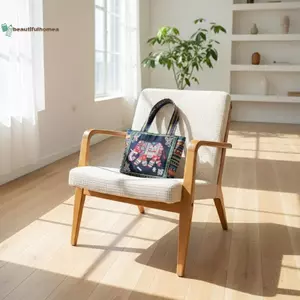 BeautifulHomeA Bohemian Túi xách vải dành cho nữ Túi đeo vai thêu động vật dân tộc Không gian lớn Tote đa năng 2024 VN