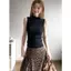 Bộ đồ nữ mùa hè 2026 Phong cách mới Pure Desire Style Slim-fit Áo Vest không tay dệt kim Top họa tiết da báo Bộ đồ hai mảnh