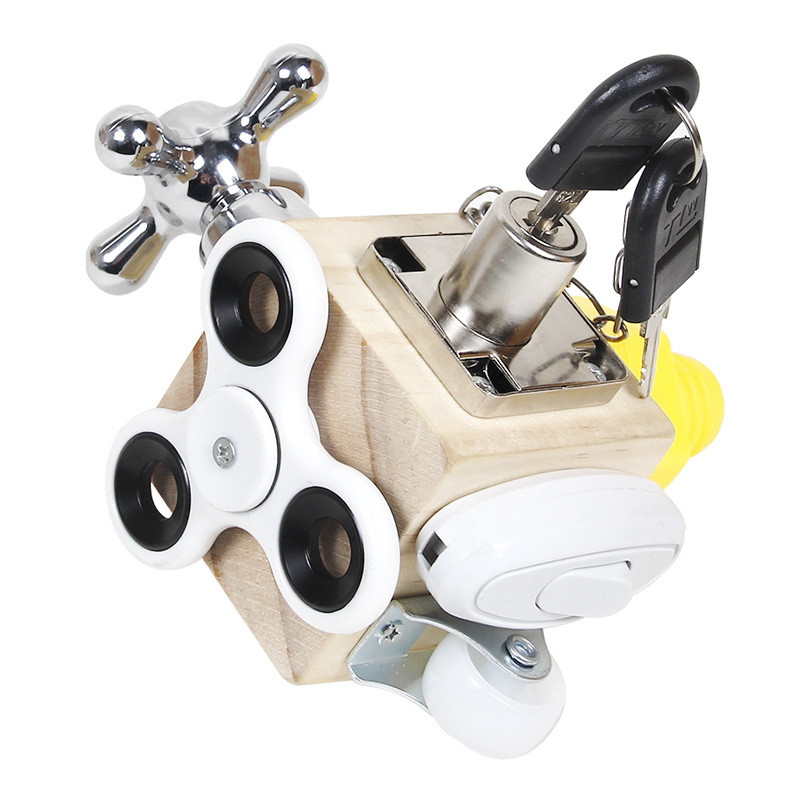 Trẻ em Montessori Giáo dục sớm Mở khóa Khối bận rộn Xếp hình Bo mạch bận rộn Đồ chơi bo mạch bận rộn MD6D