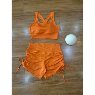 Bộ đùi đi biển đi bơi đi tập aerobic áo dây lưng lên dáng cực xinh,chất thun co giãn mặc thoáng khí