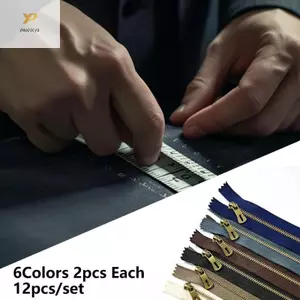 PPY 12 Chiếc Dây Kéo Kim Loại Khóa Kéo Đóng Dây Buộc Cho Túi Handmade Ba Lô Áo Khoác