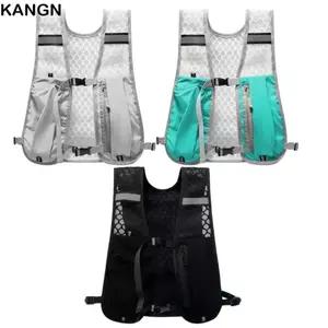 KANGN Chạy Bộ Bình Nước Bảo Quản Áo Vest, Nylon Chống Thấm Nước Có Giá Đỡ Điện Thoại Chạy Áo Vest, Phản Quang Nhẹ Đi Xe Đạp Ngoài Trời