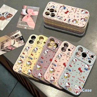 Ốp Nơ Đỏ Mèo Kitty 3D Trái Tim Yêu Thương Cho Vivo Y18 Y18E Y17S Y16 Y03 Y03T Y02S T4 T4X T3 Pro T3X T2X T1 G2 5G Ins Phong Cách Hoạt Hình Màu Kẹo Vỏ Mềm Mèo Con