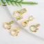 2 Chiếc 18K Mạ Vàng dát Zircon Kết Nối Khóa Đồng Thau Mặt Dây Chuyền Bail Khóa Trang Sức Làm DIY Handmade Nelace Làm [Mina]