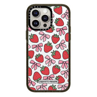 CASENEAL Cherry Strawberry Love Vỏ Điện Thoại Acrylic Chất Lượng Cao Thích Hợp Cho iPhone 17ProMax 17pro 17 air 16promax 16 15promax 15 14promax 13 13promax Ốp Lưng Cứng Chống Rơi Thời Trang