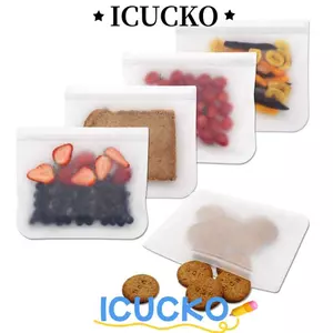 Túi Bảo Quản Thực Phẩm ICUCKO, Túi Giữ Tươi Silicon Có Thể Tái Sử Dụng, Đồ Dùng Nhà Bếp Túi Tủ Lạnh Hút Chân Không Kín Tủ Đông Túi Hút Chân Không Tươi Kín Cho Trái Cây