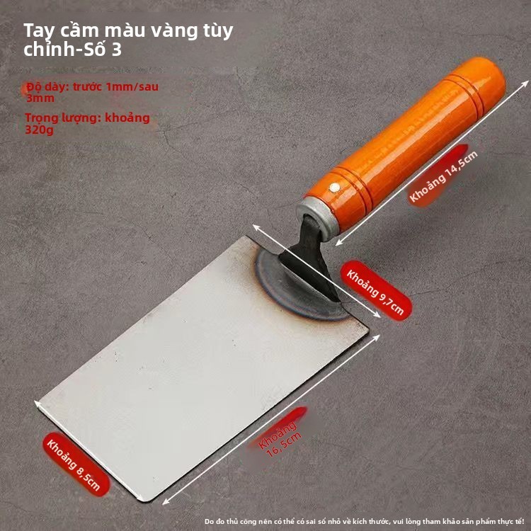 Thép không gỉ Phong Cách Mới Một Mảnh Tro Thìa Dao Tro Thìa Mason Trowning Dụng Cụ Ngói Trowing Craftsman Ngói Craftsman Ngói Cạo Tường Y