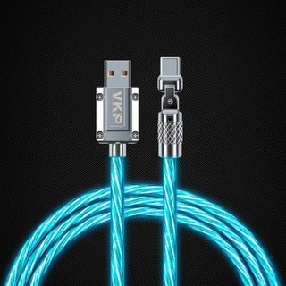 [Ship Nhanh] Dây Cáp Xoay 180 Độ  (USB A-C) Đa Năng Led RGB Trong Suốt Cho Thiết Bị Gear