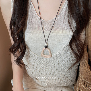 DREJEW bện đính cườm hoa sò vòng cổ dài bohemian phong cách dân tộc xương đòn chuỗi phụ kiện đa năng
