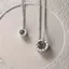FANCIME "Cam kết của chúng tôi" Cặp đôi Dây chuyền bạc Sterling