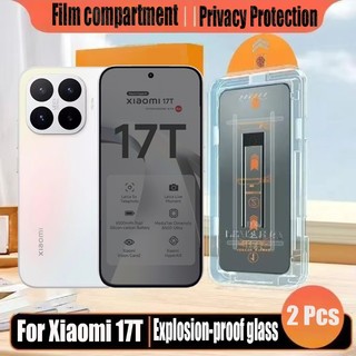1- 2 Chiếc Đơn Giản Dán Kính Cường Lực Chống Gián Điệp Bảo Vệ Màn Hình Riêng Tư Cho Xiaomi 17T 15T 14T Pro 5G Bảo Vệ Flim
