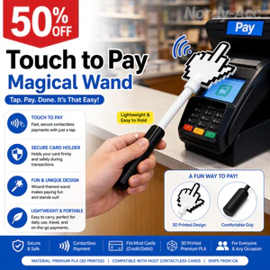 TAP TO PAY WANT 3D In Cây Đũa Phép Thuật Không Tiếp Xúc Thẻ Tín Dụng Phù Thủy Thiết Bị Thanh Toán Theo Chủ Đề Dễ Dàng Thanh Toán Quà Tặng Mới Lạ