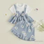 Bộ áo và quần Short ngắn tay in hoa cho bé gái 6M-4Y