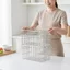 Giỏ đựng đồ bằng thép không gỉ tiết kiệm không gian Giỏ dây xếp chồng đa năng Dễ dàng làm sạch cho nhà bếp