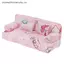 Bộ sofa vải hoa nhỏ nhà búp bê MỚI Nội thất kèm 2 gối Phụ kiện búp bê SKY
