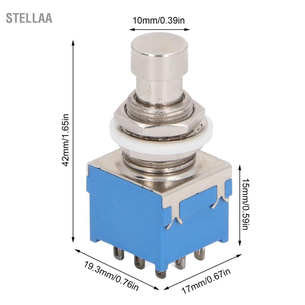 Stellaa Guitar Effect Pedal Footswitch 9 Pin 3PDT True Bypass Hiệu ứng Stomp Footswitch để thiết lập