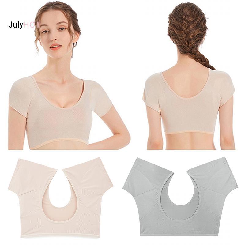 JULYHOT Áo Phông Hình Miếng Lót Mồ Hôi Có Thể Giặt Được Nách Miếng Lót Mồ Hôi Có Thể Tái Sử Dụng Nước Hoa Nách Thấm Hút Vệ Binh Lá Chắn Khử Mùi Cho Nữ Bé Gái Massivedeals