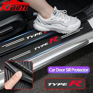 Honda Type R Cửa Ô Tô Tấm Bảo Vệ Chống Trầy Xước Cửa Ngưỡng Thảm Scuff Tấm Tự Động Bàn Đạp Cửa Bảo Vệ Miếng Dán Cho Thành Phố Civic HRV BRV CRV WRV Brio Fit Vezel Jazz Accord RS