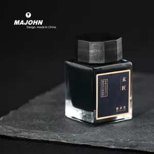 Bút nội trợ MAJOHN Mực đen Màu xanh nguyên chất Màu xanh không thấm nước Mực nhuộm Carbon Bút không khóa 20ml Thủy tinh