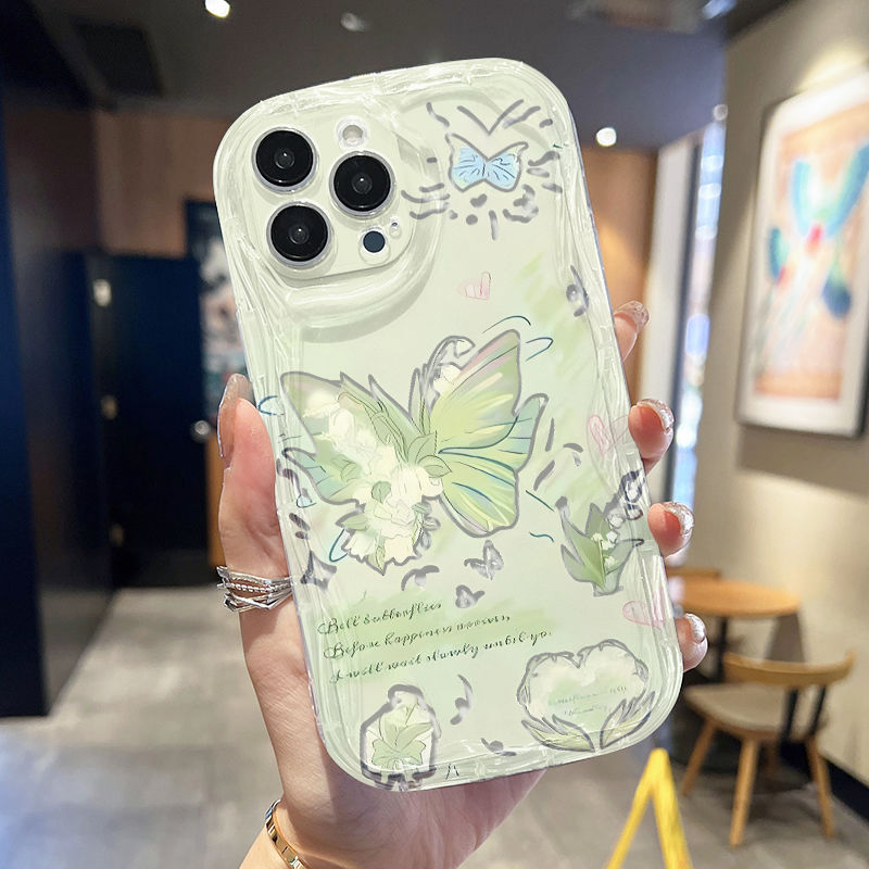 Ốp Lưng Samsung Galaxy A07 A06 A05 A04 A17 A16 A15 A14 A13 A25 A23 A22 A35 A33 A32 A31 A56 A55 A52 A51 A50 Kem Vồng Cong Edge Motif Bướm NYK279
