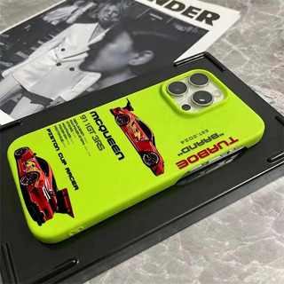 Anime Red Racing Thích Hợp Cho iPhone 13 17 ProMax Ốp Lưng Nửa Chính Phủ Silicon Mềm Chống Sốc XR 16 Pro Max 11 XS Max 15 Pro Max 12 Plus 7 Plus 13 Pro 17 Ốp Điện Thoại Mờ