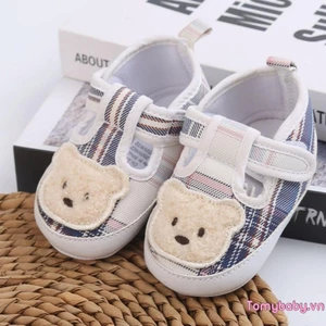 Giày đi bộ đế mềm chống trượt hình gấu dễ thương cho bé Giày đi bộ ngoài trời trong nhà cho bé gái bé trai