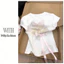 Milyfashion Trắng Chính Hãng Vai Ngắn Tay Áo Thun Mùa Hè Cotton Nguyên Chất In Nơ Ren-Up Top ZSCT