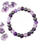 Vòng tay đính cườm mã não sọc tím & tím - Hạt 8 mm Handmade Unisex Phong cách sang trọng - Làm dịu cảm xúc giảm căng thẳng