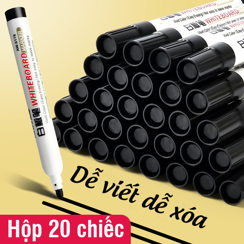 Combo 5/10/20 bút lông bảng trắng xóa được đầu bút viết êm trơn văn phòng học tập không lem