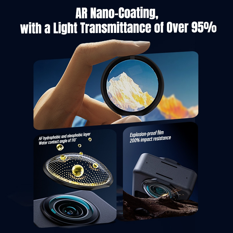 Ốp lưng ống kính máy ảnh PC toàn cảnh STARTRC 360 cho máy ảnh toàn cảnh DJI Osmo 360 Chống rơi Chống trầy xước Dễ dàng cài đặt Phụ kiện ống kính chống trầy xước