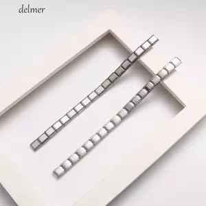 DELMER Ý Starter Charm Vòng tay, Trang sức Vòng tay bằng thép không gỉ đàn hồi, Liên kết mô-đun thời trang Handmade rộng 9mm Vòng tay nam mùa hè