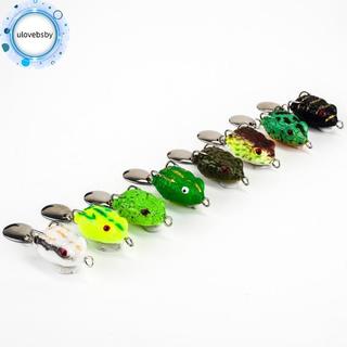 Ulovebsby Ngoài Trời Luya Ếch Sấm Tầm Xa 3cm / 4.3g Ếch Mini Hits 16 Màu Phần Mềm cóc Ếch Móc Đôi Tiếng Ồn Kim Sa Lấp Lánh VN