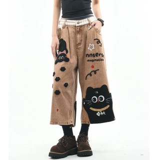 Quần short denim nam ESEA thương hiệu thời trang Mỹ phong cách trung tính chất lượng cao