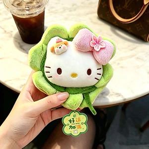 Spike Price [Chính hãng] Sanrio Cỏ bốn lá mới hello kitty Sang trọng Charm Sáng tạo Cỏ ba lá hello kitty Quà tặng- * &