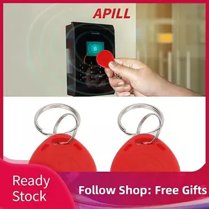 apill RFID Proximity Key Fob Fob thân thiện với môi trường Dễ dàng sử dụng cảm ứng nhạy cảm di động cho thời gian và chấm công (Màu đỏ)