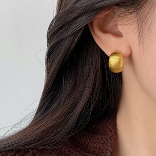 S925 Bạc Kim Bông Tai Mờ Thời Trang Đơn Giản Nữ Trang Sức Quà Tặng Mặc Hàng Ngày