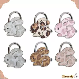 Móc không dính CHEESELY, Móc túi xách có cấu trúc có thể gập lại hoạt hình dành cho nữ, Sử dụng thực tế Thiết kế thỏ Móc treo ví bền sáng tạo Tổ chức tại nhà