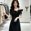 Off-the-Shoulder Khâu Pháp Gạc Xù Đính Hạt Eo Eo Ôm Hơn Nhìn Niche Đầm Nữ Mùa Hè 2026 Phong Cách Mới