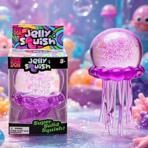 Wiggly Tentacle Clear Jellyfish Fidget Squish, Long lanh Confetti Cảm giác lo âu Bàn làm việc Đồ chơi