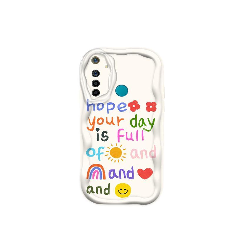 Thích hợp cho Realme 5 5i 5S 6i 3D TPU mềm hình hoa Smile Ins Style Vỏ điện thoại chống sốc