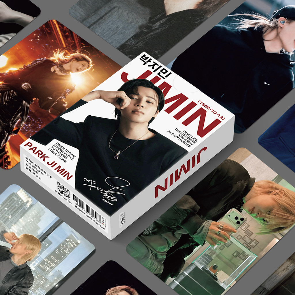 LINXX 55 Chiếc BTS Jimin Lomo Cards Kpop Boy Group Idol Photocard Set Bộ sưu tập quạt Hàng hóa Lễ hội Quà tặng Bộ sưu tập Thẻ ảnh