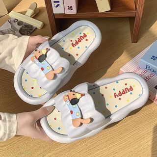 Dép Quai Ngang Hoạt Hình Cún Puppy Dễ Thương, Dép Đi Trong Nhà EVA Êm Chân, Mềm Nhẹ, Chống Trượt