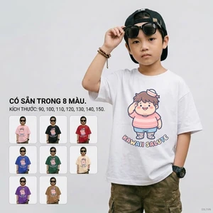 Áo thun bé trai in hình cute, Size 90-150, Thấm hút mồ hôi, Dễ chịu, Thời trang, phong cách Hàn Quốc