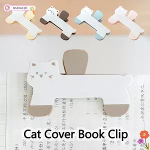 BEABOUT Kẹp sách cố định, Kẹp sách hỗ trợ đọc sách chống trượt cho mèo dễ thương, Hộp đựng hồ sơ hỗ trợ đọc dày di động văn phòng