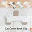 BEABOUT Kẹp sách cố định, Kẹp sách hỗ trợ đọc sách chống trượt cho mèo dễ thương, Hộp đựng hồ sơ hỗ trợ đọc dày di động văn phòng
