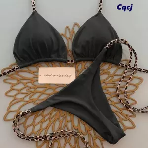 Bộ Bikini CQCJ, Đồ Bơi Nữ In Hình Da Báo Gợi Cảm, Bộ Đồ Tắm Biquini Thời Trang Đồ Bơi Thông Đi Biển Kỳ Nghỉ