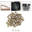 WANYEDI 100 chiếc đinh tán kim loại trang trí, đinh tán pha lê khảm pha lê cỡ 10mm, thiết kế 4 móng thời trang DIY Leather Craft Studs Leather Craft Trang trí thủ công