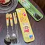 Crayon Shin-Chan Hoạt Hình Thìa Inox Nĩa Đũa Bộ Dễ Thương Ký Túc Xá Sinh Viên Hộ Gia Đình Di Động Bộ Đồ Ăn Ba Miếng 6.7